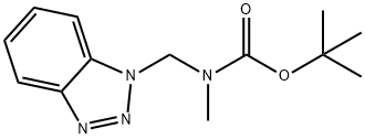 tert-Butyl N-(1H-1,2,3-benzotriazol-1-ylmethyl)-N-methylcarbamate结构式