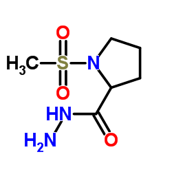 1-METHANESULFONYL-PYRROLIDINE-2-CARBOXYLIC ACID HYDRAZIDE结构式