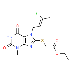 ethyl {[7-(3-chloro-2-butenyl)-3-methyl-2,6-dioxo-2,3,6,7-tetrahydro-1H-purin-8-yl]sulfanyl}acetate picture