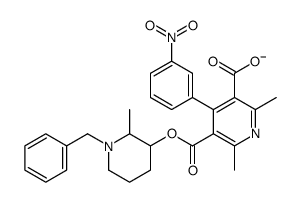 5-(1-benzyl-2-methylpiperidin-3-yl)oxycarbonyl-2,6-dimethyl-4-(3-nitrophenyl)pyridine-3-carboxylate structure