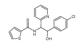 N-(2-(4-chlorophenyl)-2-hydroxy-1-(2-pyridyl)ethyl)-2-thiophenecarbothioamide结构式