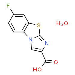 7-FLUORO-BENZO[D]IMIDAZO[2,1-B]THIAZOLE-2-CARBOXYLIC ACID HYDRATE structure