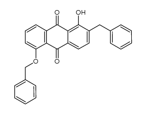 1-benzyl-5-(benzyloxy)-1-hydroxyanthracene-9,10-dione Structure