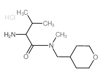 2-Amino-N,3-dimethyl-N-(tetrahydro-2H-pyran-4-ylmethyl)butanamide hydrochloride结构式