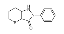 2-phenyl-2,5,6,7-tetrahydrothiopyrano(3,2-c)pyrazol-3(1H)-one Structure