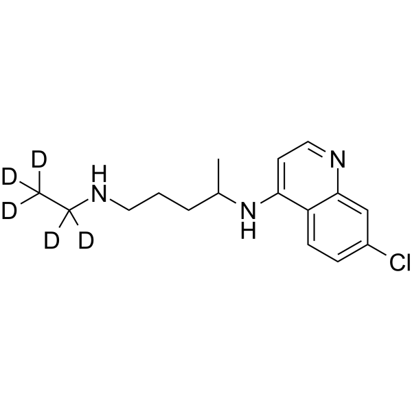 Desethyl chloroquine-d5结构式