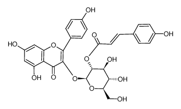 kaempferol 3-O-(2''-O-p-trans-coumaroyl)-β-D-glucopyranoside Structure