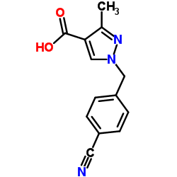 1-(4-Cyanobenzyl)-3-methyl-1H-pyrazole-4-carboxylic acid Structure