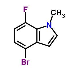 4-Bromo-7-fluoro-1-methyl-1H-indole结构式