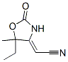 Acetonitrile, (5-ethyl-5-methyl-2-oxo-4-oxazolidinylidene)-, (Z)- (9CI) Structure