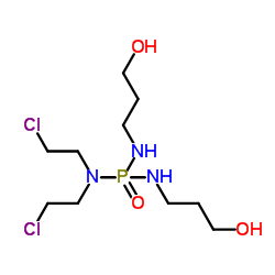 N,N-Bis(2-chloroethyl)-N',N''-bis(3-hydroxypropyl)phosphoric triamide structure