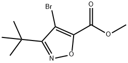 甲基 4-溴-3-叔-丁基-1,2-噁唑-5-甲酸基酯结构式