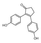 2,3-bis(4-hydroxyphenyl)cyclopent-2-en-1-one Structure