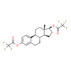 Estra-1,3,5(10)-triene-3,17β-diol bis(trifluoroacetate)结构式