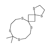 12,12-dimethyl-1,4,8,11,13,16-hexathiadispiro[4.1.97.15]heptadecane结构式