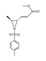 (E)-3-[(2S,3S)-3-Methyl-1-(toluene-4-sulfonyl)-aziridin-2-yl]-acrylic acid methyl ester结构式