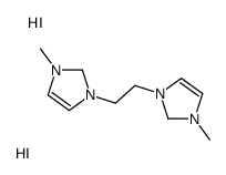 3-methyl-1-[2-(3-methyl-1,2-dihydroimidazol-1-ium-1-yl)ethyl]-1,2-dihydroimidazol-1-ium,diiodide结构式