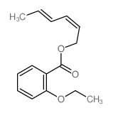 Benzoic acid,2-ethoxy-, 2,4-hexadien-1-yl ester结构式