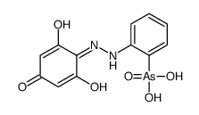 [2-[2-(2,6-dihydroxy-4-oxocyclohexa-2,5-dien-1-ylidene)hydrazinyl]phenyl]arsonic acid structure