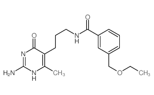 N-[3-(2-amino-4-methyl-6-oxo-3H-pyrimidin-5-yl)propyl]-3-(ethoxymethyl)benzamide结构式