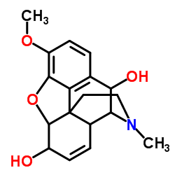 Morphinan-6,10-diol,7,8-didehydro-4,5-epoxy-3-methoxy-17-methyl-, (5a,6a)- Structure