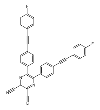 5,6-bis[4-[2-(4-fluorophenyl)ethynyl]phenyl]pyrazine-2,3-dicarbonitrile结构式