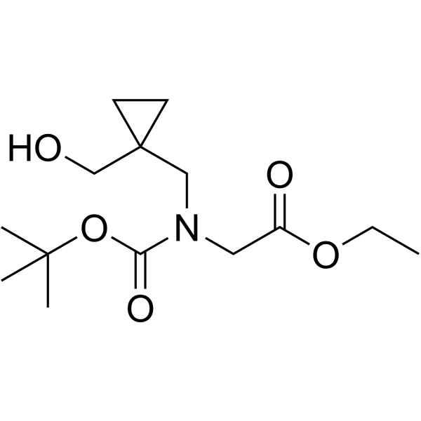 Ethyl 2-((tert-butoxycarbonyl)((1-(hydroxymethyl)cyclopropyl)methyl)amino)acetate picture