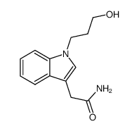 1-(3-hydroxypropyl)indole-3-acetamide Structure