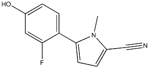 5-(2-fluoro-4-hydroxyphenyl)-1-methyl-1H-pyrrole-2-carbonitrile Structure