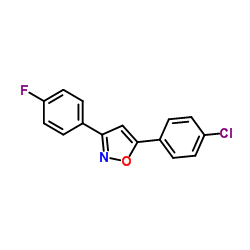 ISOXAZOLE, 5-(4-CHLOROPHENYL)-3-(4-FLUOROPHENYL)-结构式