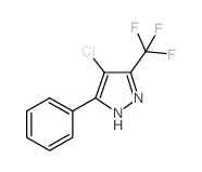 4-CHLORO-3-(TRIFLUOROMETHYL)-5-(PHENYL)PYRAZOLE结构式