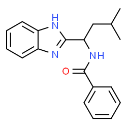 N-[1-(1H-1,3-BENZIMIDAZOL-2-YL)-3-METHYLBUTYL]BENZENECARBOXAMIDE structure