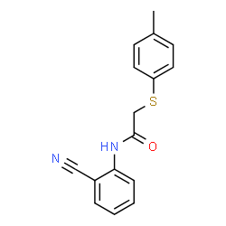 N-(2-CYANOPHENYL)-2-[(4-METHYLPHENYL)SULFANYL]ACETAMIDE structure