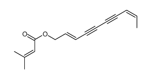 3-Methyl-2-butenoic acid (2E,8E)-2,8-decadiene-4,6-diynyl ester Structure