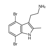 2-(4,7-dibromo-2-methyl-1H-indol-3-yl)ethan-1-amine Structure