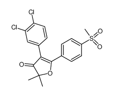 4-(3,4-dichlorophenyl)-2,2-dimethyl-5-(4-(methylsulfonyl)phenyl)furan-3(2H)-one结构式