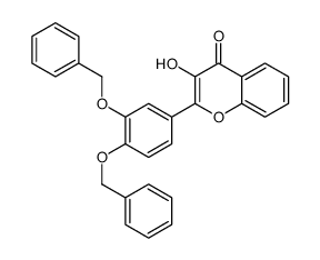 2-(3,4-双(苄氧基)苯基)-3-羟基-4H-苯并吡喃-4-酮结构式