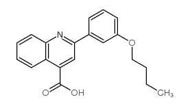 2-(3-BUTOXYPHENYL)QUINOLINE-4-CARBOXYLICACID结构式