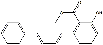 2-Hydroxy-6-(4-phenyl-buta-1,3-dienyl)-benzoic acid methyl ester结构式