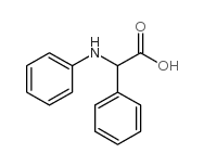 Benzeneacetic acid, a-(phenylamino)- Structure