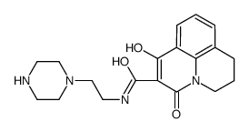 7-Hydroxy-5-oxo-N-[2-(1-piperazinyl)ethyl]-2,3-dihydro-1H,5H-pyri do[3,2,1-ij]quinoline-6-carboxamide Structure