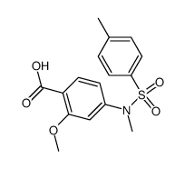 2-methoxy-4-[N-methyl-N-(p-toluenesulfonyl)]aminobenzoic acid Structure