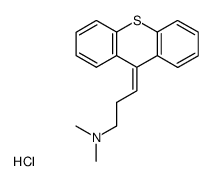 N,N-dimethyl-3-(9H-thioxanthen-9-ylidene)propylamine hydrochloride Structure