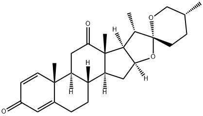 (25R)-Spirosta-1,4-diene-3,12-dione structure