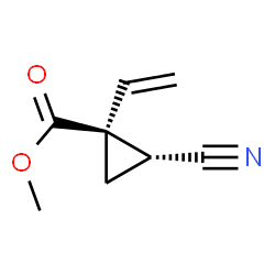 Cyclopropanecarboxylic acid, 2-cyano-1-ethenyl-, methyl ester, trans- (9CI)结构式