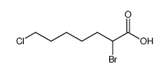 2-bromo-7-chloroheptanoic acid结构式