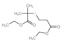 2-[(3-乙氧基-3-氧代丙基)硫代]-2-甲基丙酸乙酯结构式