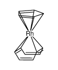 (η5-cyclopentadienyl)(η4-1,2,5,6-cyclooctatetraene)rhodium结构式