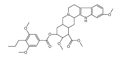 methyl (1R,15S,17R,18R,19S,20S)-17-(3,5-dimethoxy-4-propylbenzoyl)oxy-6,18-dimethoxy-1,3,11,12,14,15,16,17,18,19,20,21-dodecahydroyohimban-19-carboxylate结构式