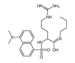 N-butyl-5-(diaminomethylideneamino)-2-[[5-(dimethylamino)naphthalen-1-yl]sulfonylamino]pentanamide Structure